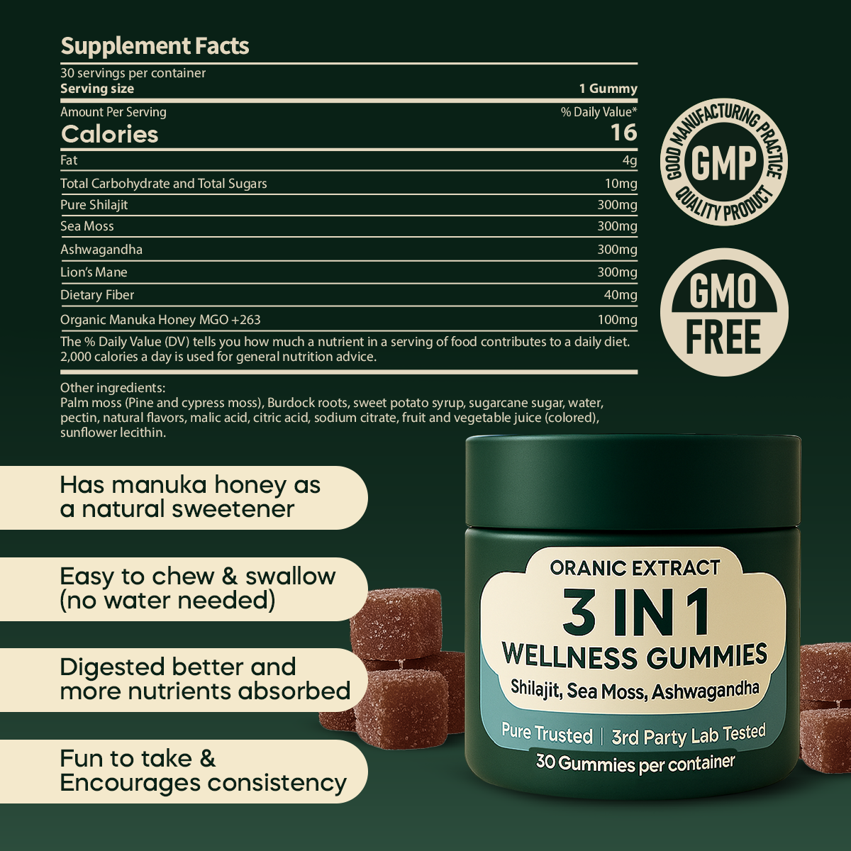 ORANIC EXTRACT® 3-in-1 Wellness Gummies