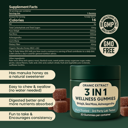 ORANIC EXTRACT® 3-in-1 Wellness Gummies